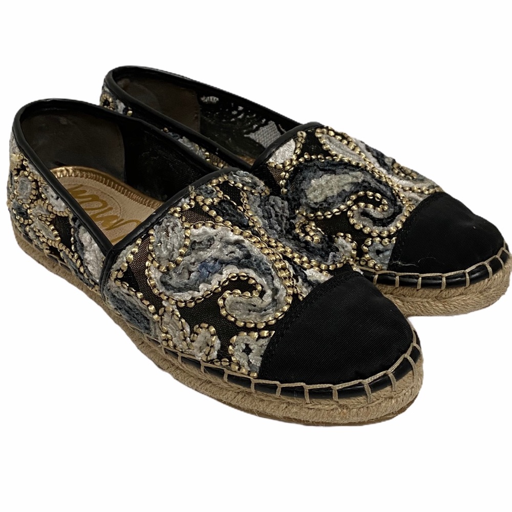 SAM Edelman Espadrille Embroidered Sz 8